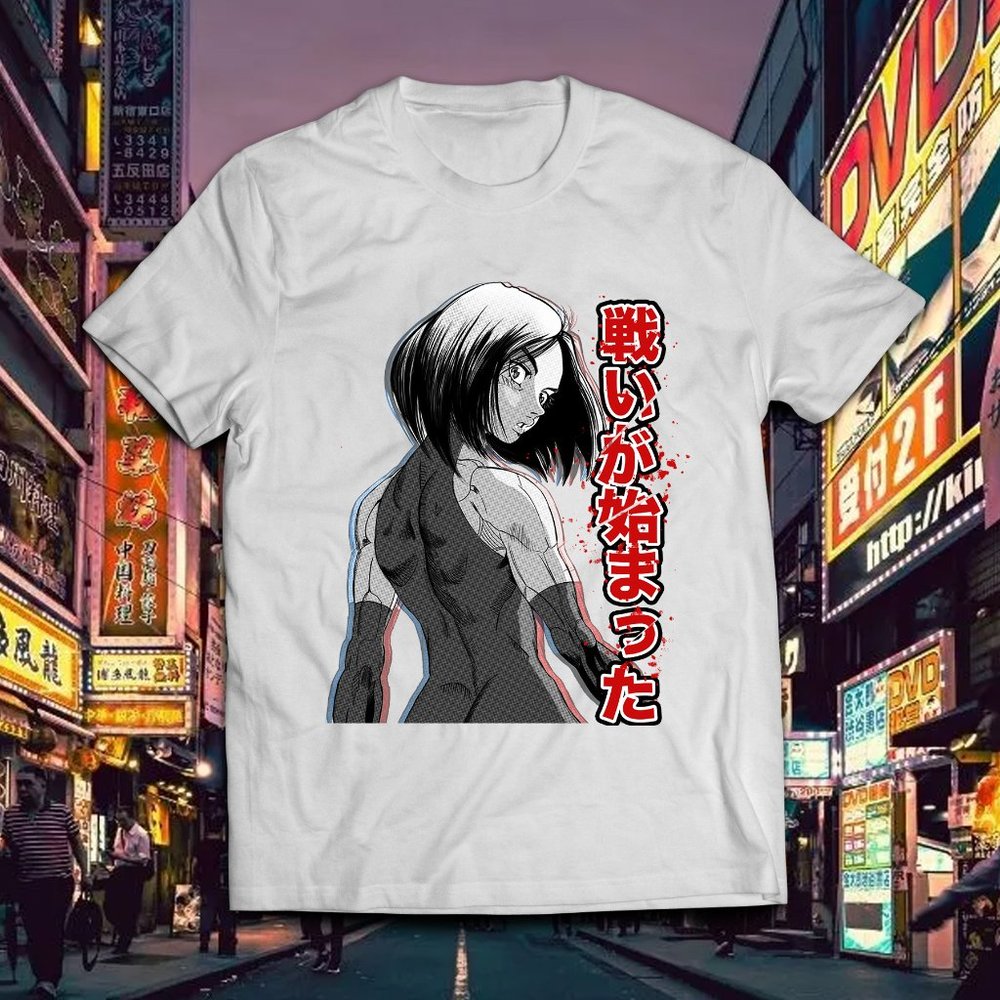 Japanese Anime Inspired Battle Angel Alita Manga Tee